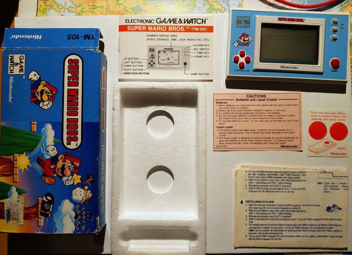 Nintendo Game&Watch CIB Super Mario Bros YM-105. 1988., Games en Spelcomputers, Ophalen of Verzenden, Zo goed als nieuw
