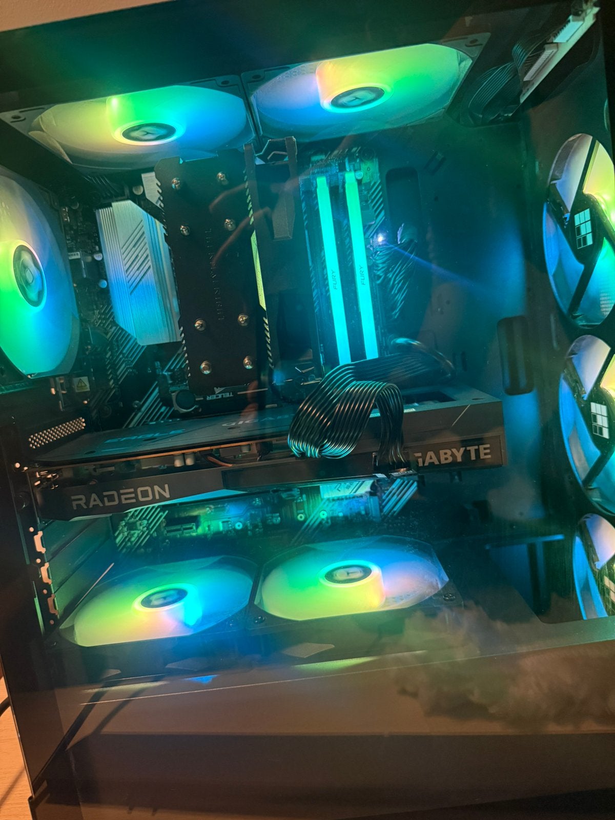 Pc gamer amd rx 6600 amd ryzen 7 5800x ram fury 32gb, Enlèvement, Comme neuf