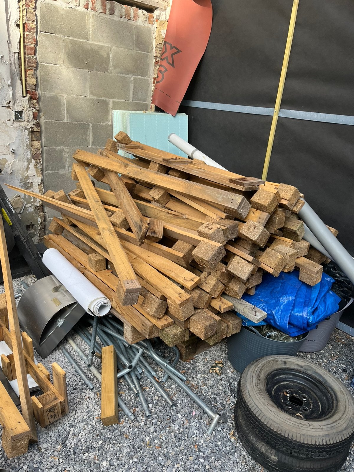 Gratis restanten pallet hout, Ophalen