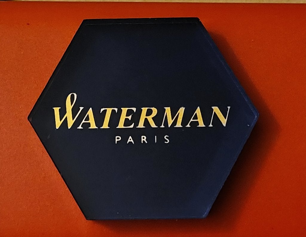 Waterman Pen Advertisement, Verzamelen, Pennenverzamelingen, Ophalen, Zo goed als nieuw, Waterman
