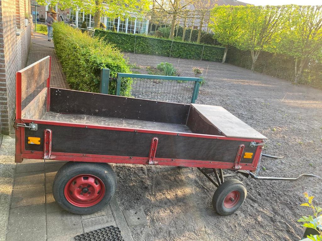 Werkwagentje pony enkel/dubbelspan + dessel mini tractor, Dieren en Toebehoren, Zo goed als nieuw, Pony