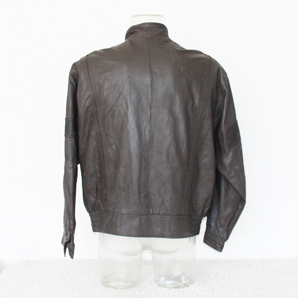 Veste vintage en cuir pour hommes 286* (taille 52) €70, -, Autres couleurs, Vintage, Envoi, Taille 52/54 (L)