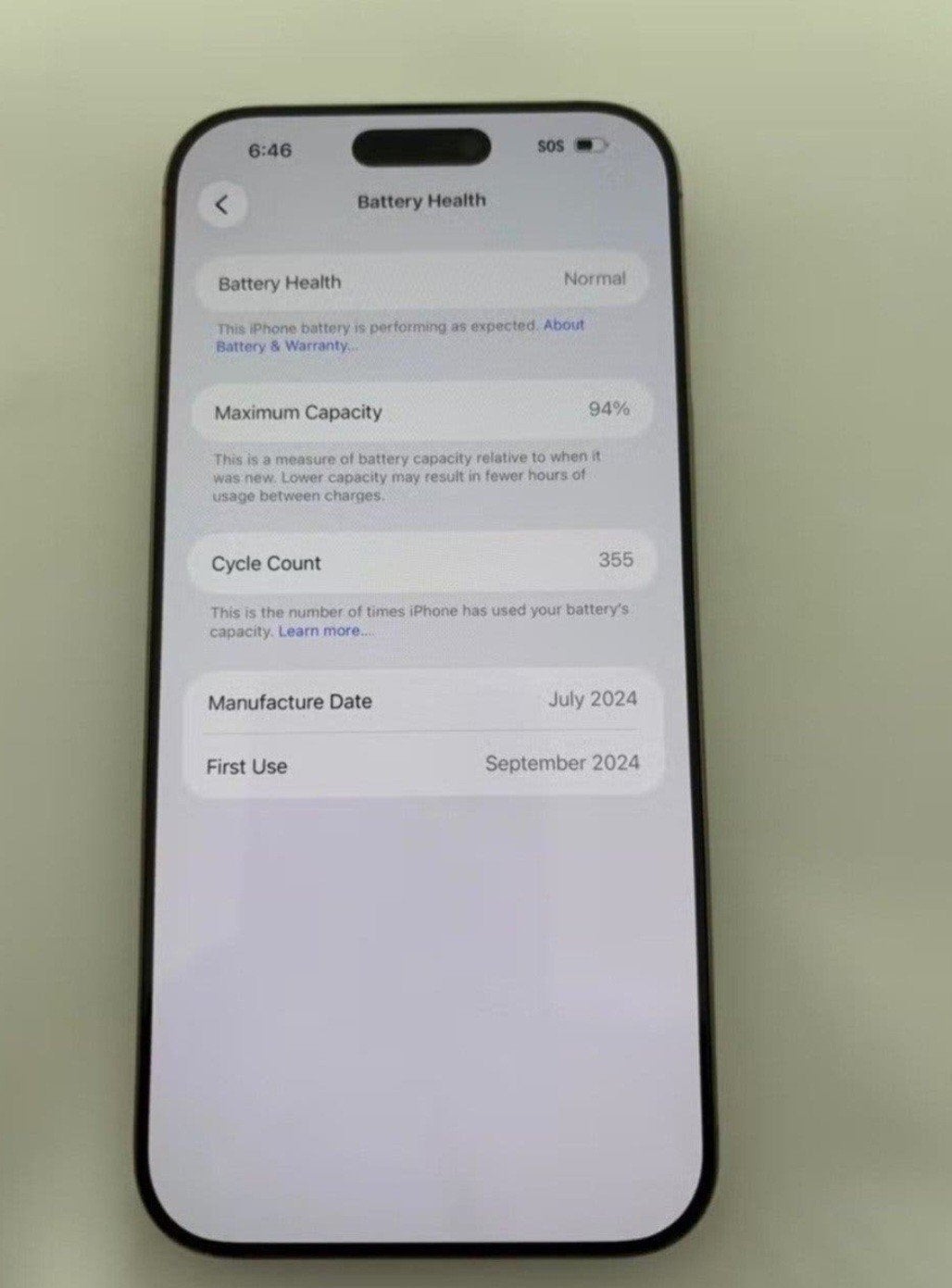 iPhone 16 Pro Max, Télécoms, 256 GB, 94 %, IPhone 16 Pro Max, Comme neuf