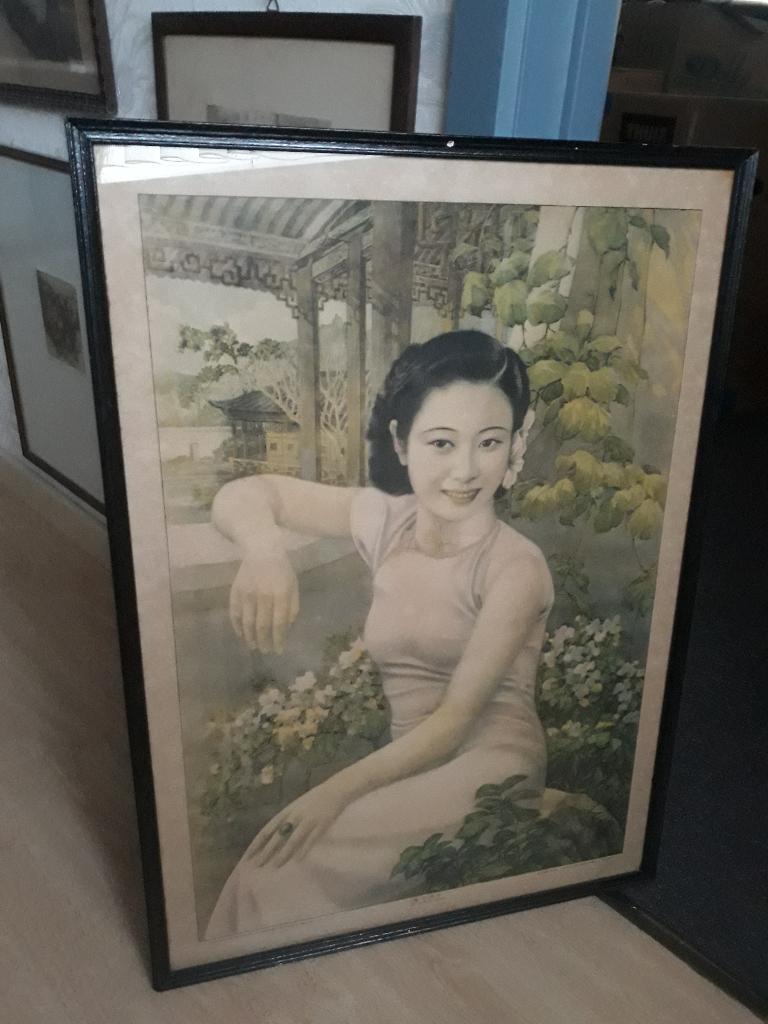 oude chinese prent, Antiek en Kunst, Ophalen of Verzenden