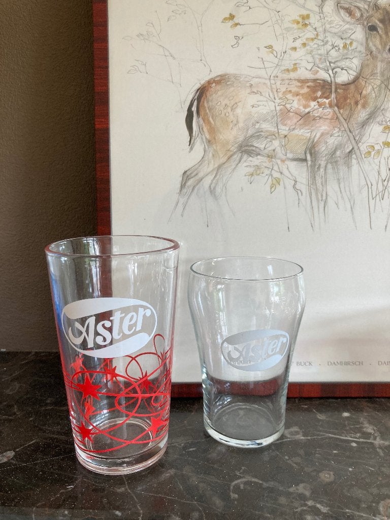 LIMONADE GLAZEN ASTER, Verzamelen, Glas en Drinkglazen, Ophalen of Verzenden, Zo goed als nieuw, Frisdrankglas