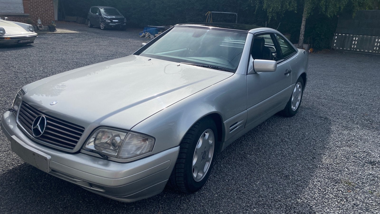 Mercedes sl280, Autos, Mercedes-Benz, Particulier, SL, Essence, Euro 2, Cabriolet, 2 portes, Automatique, Argent ou Gris, Noir