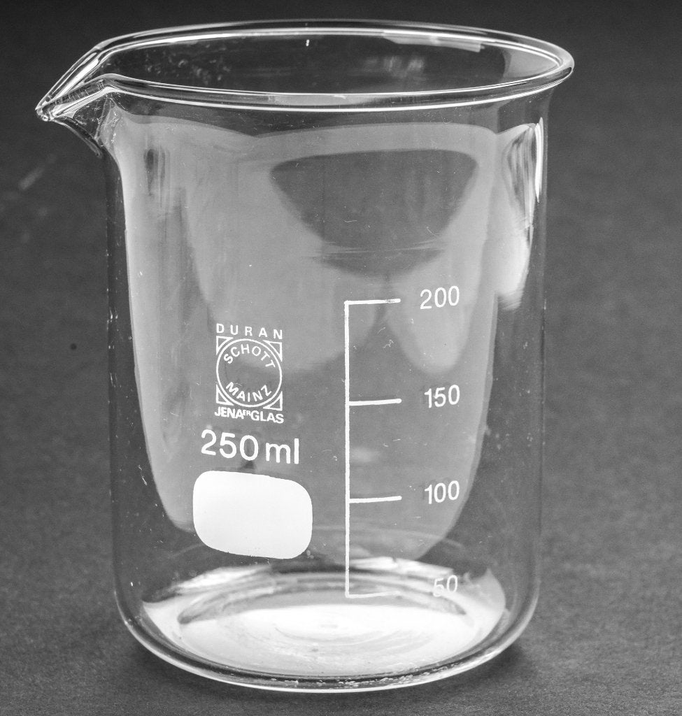Borosilicaat maatbekers 250ml uit Jena in Duran (labo)glas, Ophalen of Verzenden