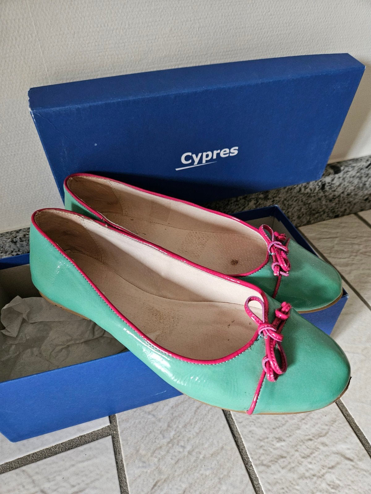 Schattige moccasin, cypres, maat 39, Ophalen of Verzenden