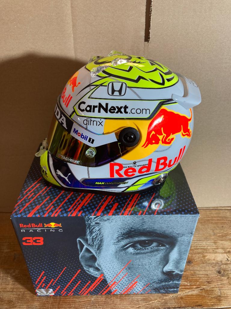 Max Verstappen 1:2 helm Oostenrijk 2021 Red Bull Racing, Verzamelen, Ophalen of Verzenden, Nieuw, Formule 1
