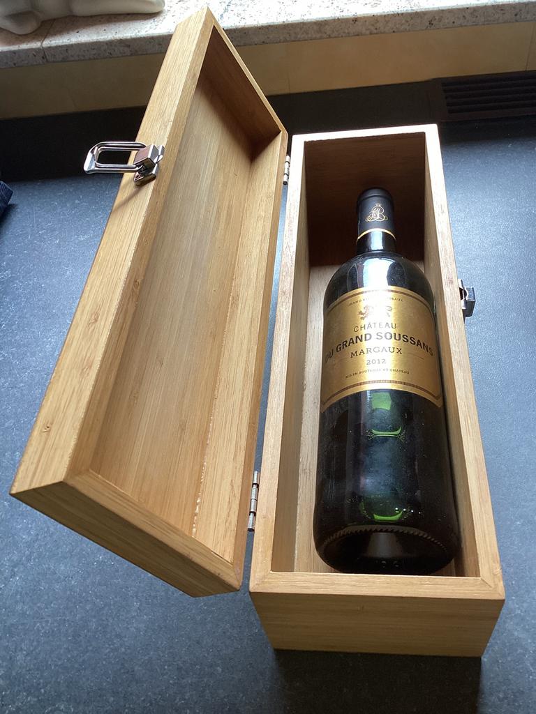 Fles wijn in kistje, Verzamelen, Ophalen, Nieuw