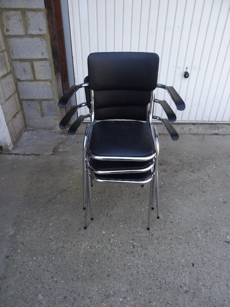 chaise vintage chromée avec accoudoir, Enlèvement