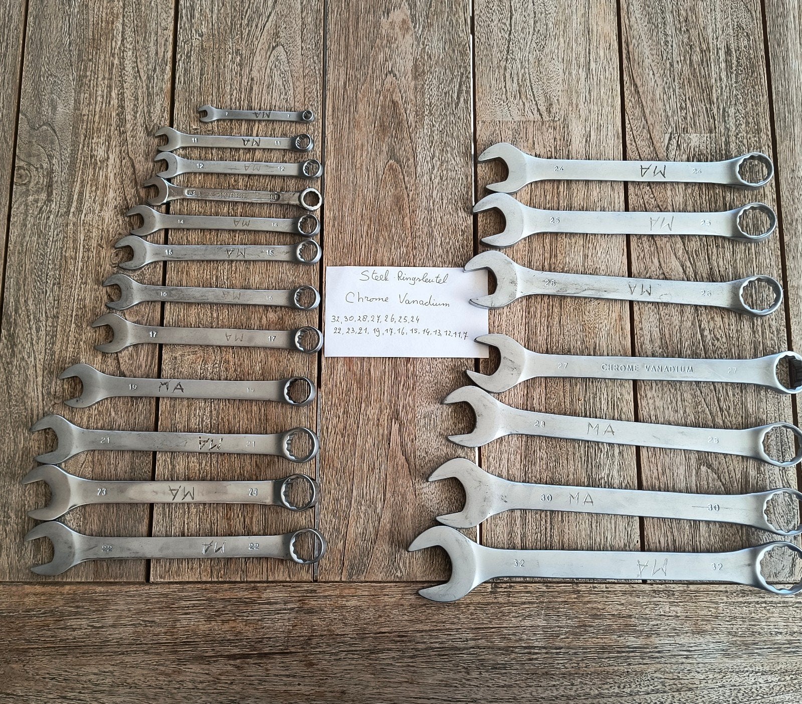 steek ringsleutel set, Doe-het-zelf en Bouw, Gereedschap | Handgereedschap, Ophalen of Verzenden, Zo goed als nieuw, Sleutel/ratel