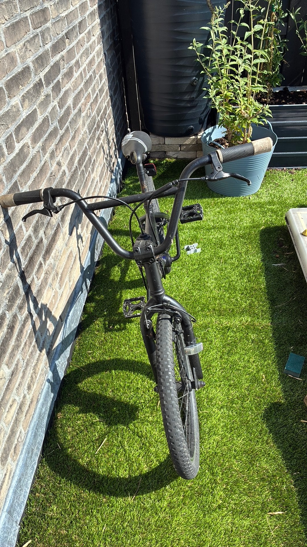 Bmx met stuntstuur, Fietsen en Brommers, Fietsen | Crossfietsen en BMX, Ophalen, Gebruikt, Staal, Velgrem
