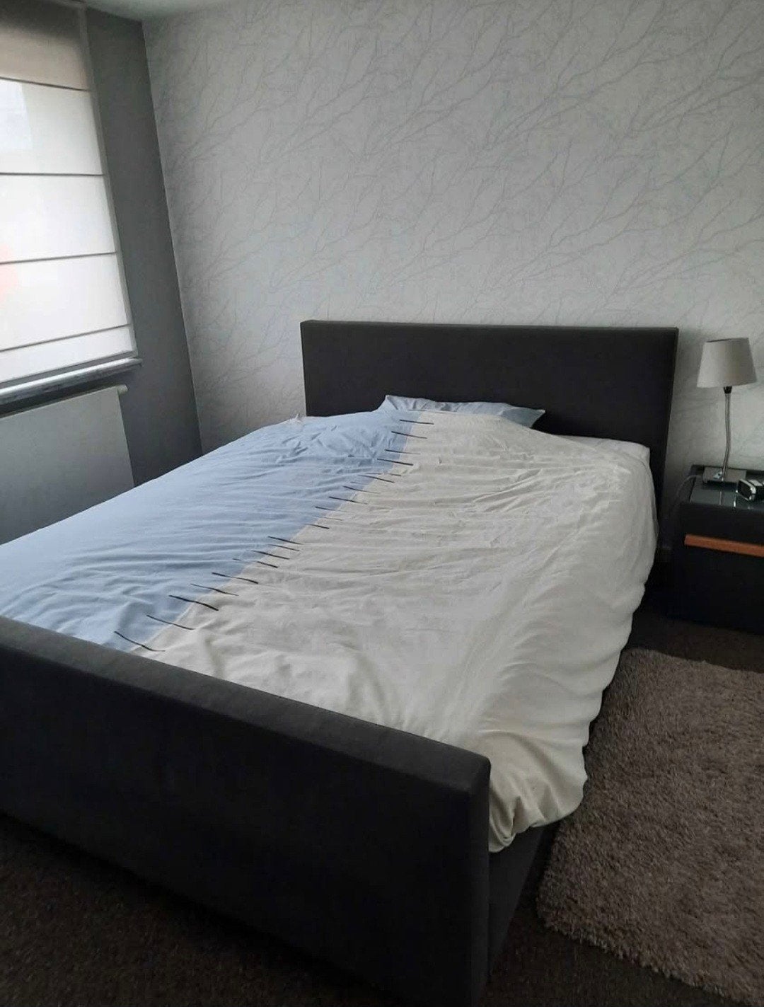 Boxspring 160x200cm, Huis en Inrichting, Ophalen, Grijs