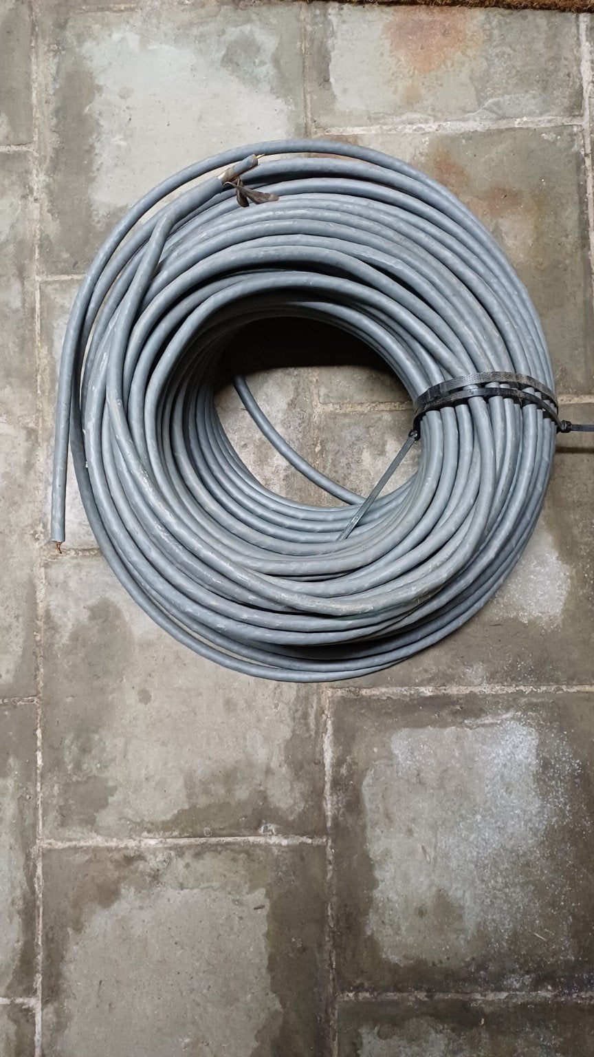 Gepantserde grondkabel 21,5 mm² – 100 m – stalen afschermin, Doe-het-zelf en Bouw, Ophalen, Nieuw, Overige merken, Kabel of Snoer