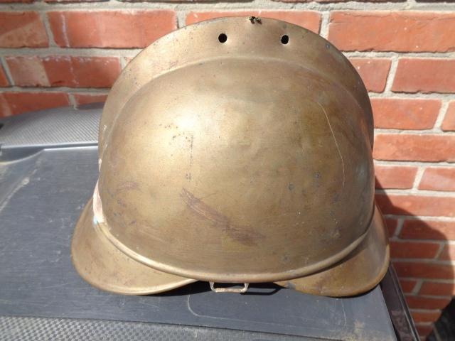 Oude Duitse brandweer helm uit messing , met binnenwerk !, Ophalen of Verzenden