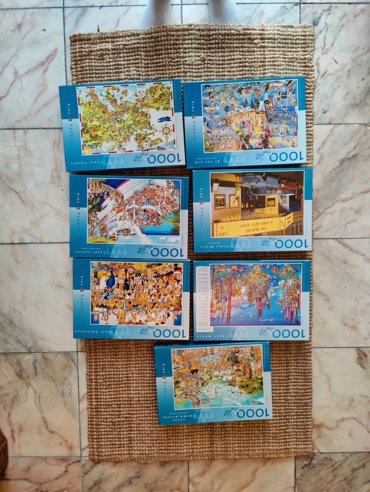 Lot van 7 King “Crazy” puzzels (1000 stuks), Ophalen