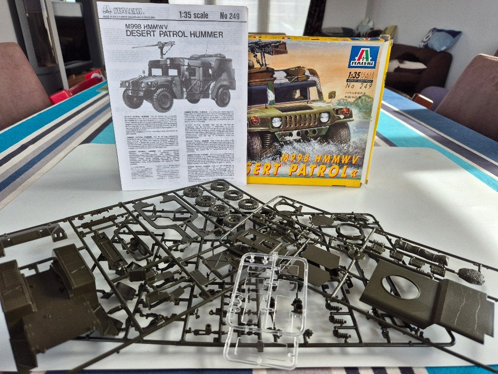 Modelisme desert patrol hummer 1:35, Hobby & Loisirs créatifs, Neuf, Italeri, Voiture, Enlèvement