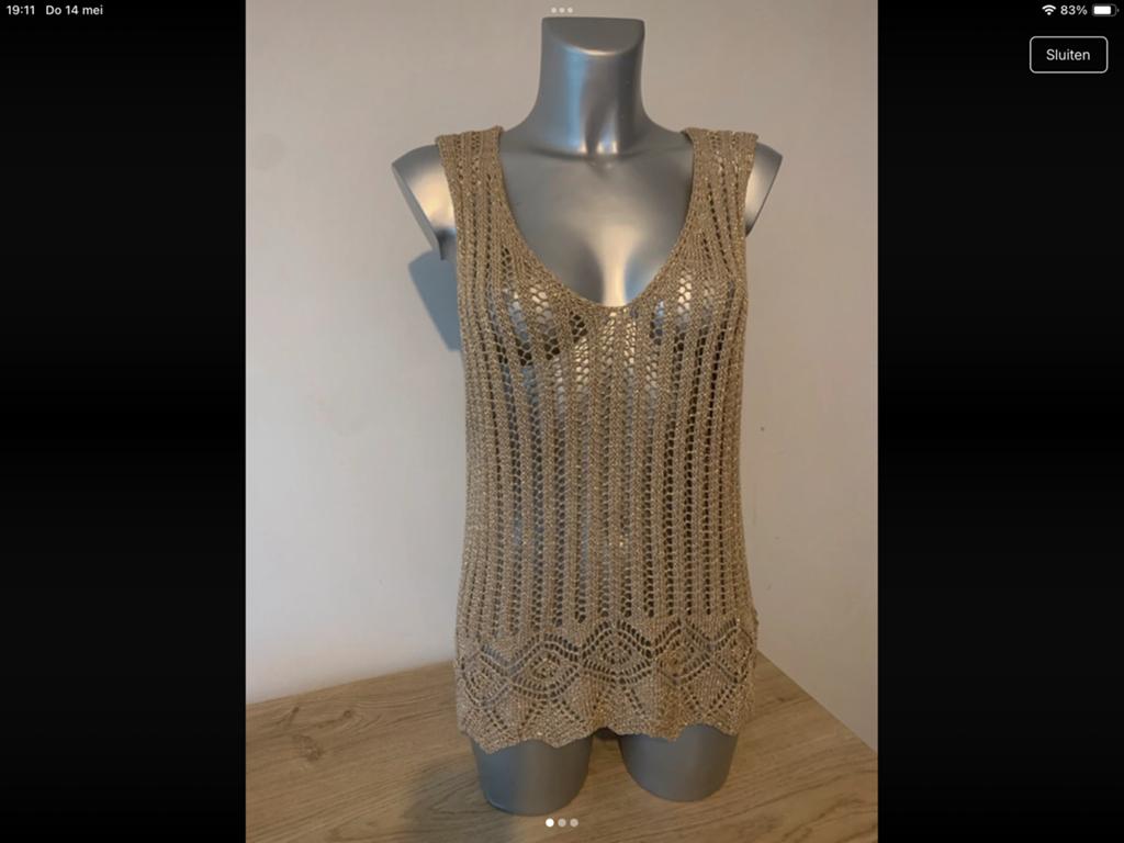 topje goud( nieuw), Kleding | Dames, Ophalen of Verzenden, Zo goed als nieuw