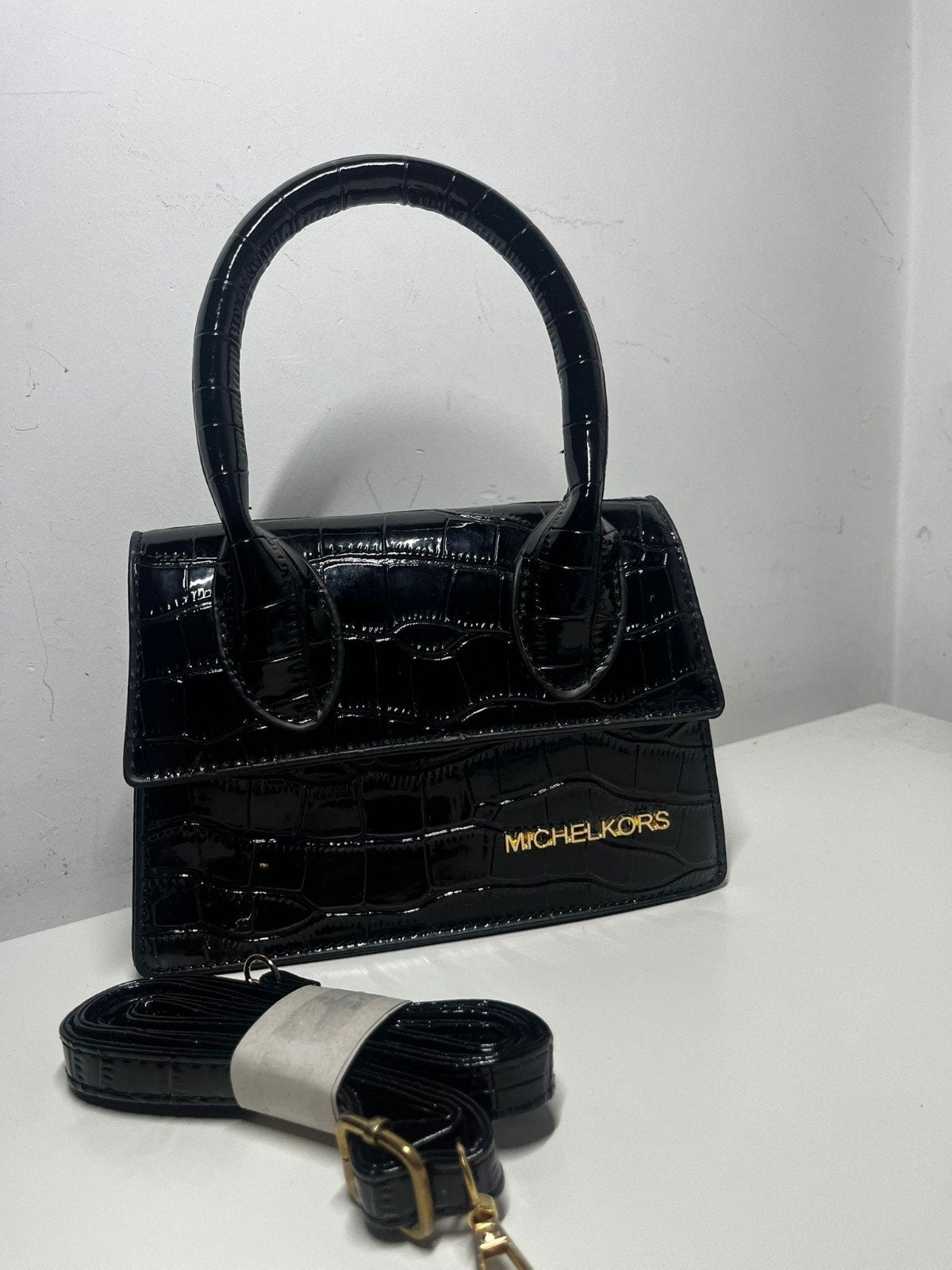 Sac à main noir brillant, Enlèvement ou Envoi, Sac à main