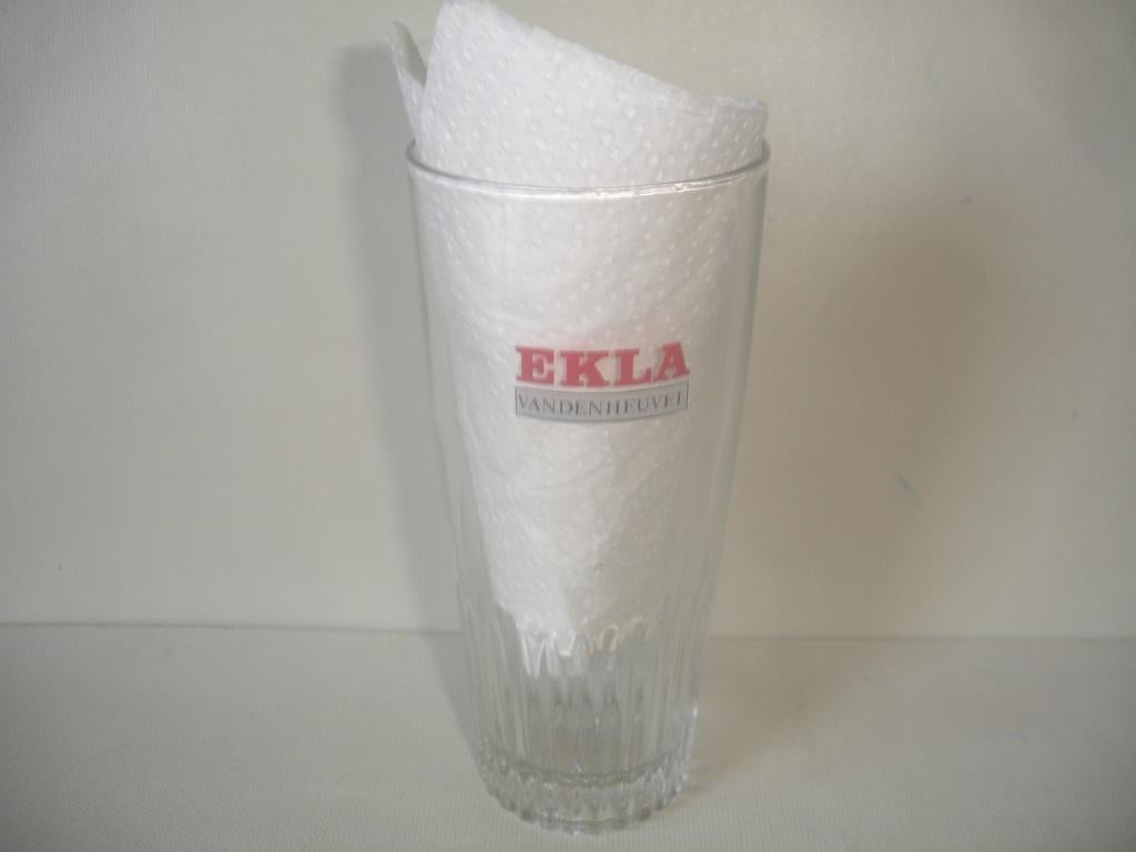 Bierglas Ekla Vandenheuvel, ribbel, 25cl, Enlèvement ou Envoi, Comme neuf, Verre ou Verres, Autres marques