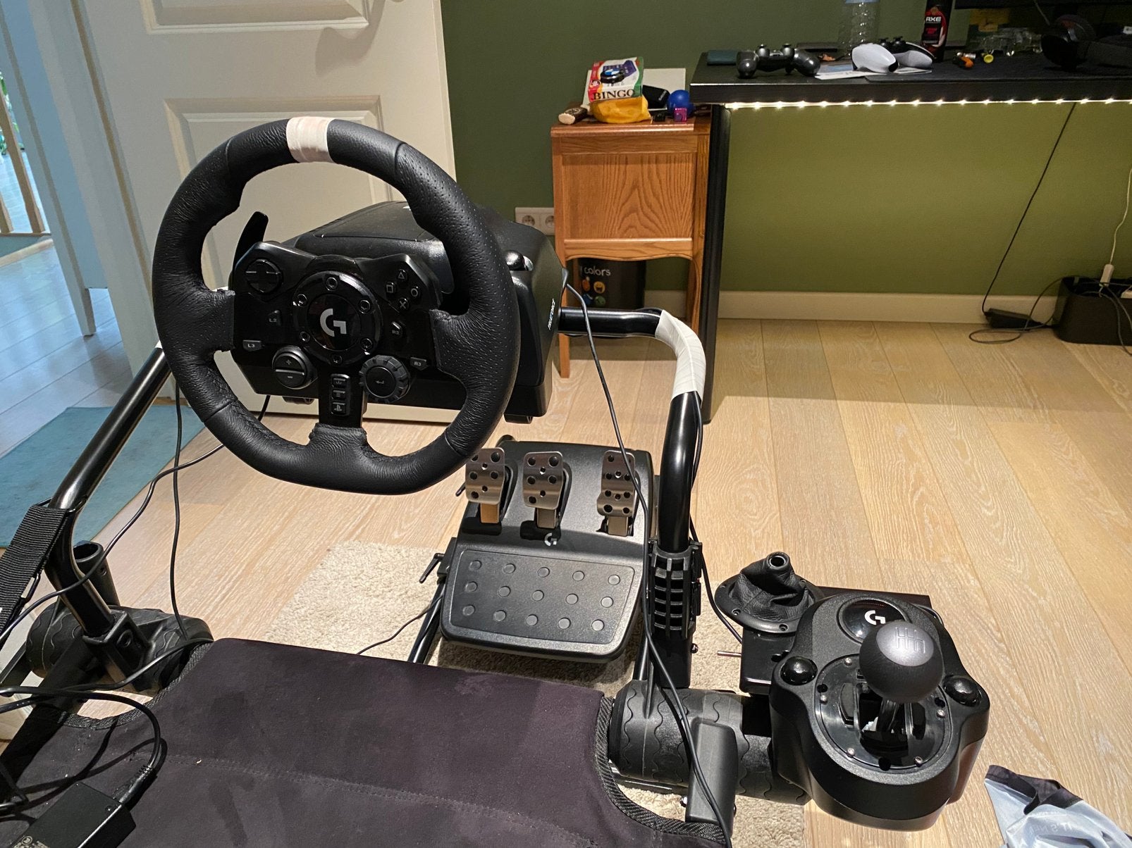 Complete Simracing Set – Logitech G923 + NLR Stoel & Shifter, Enlèvement, Comme neuf