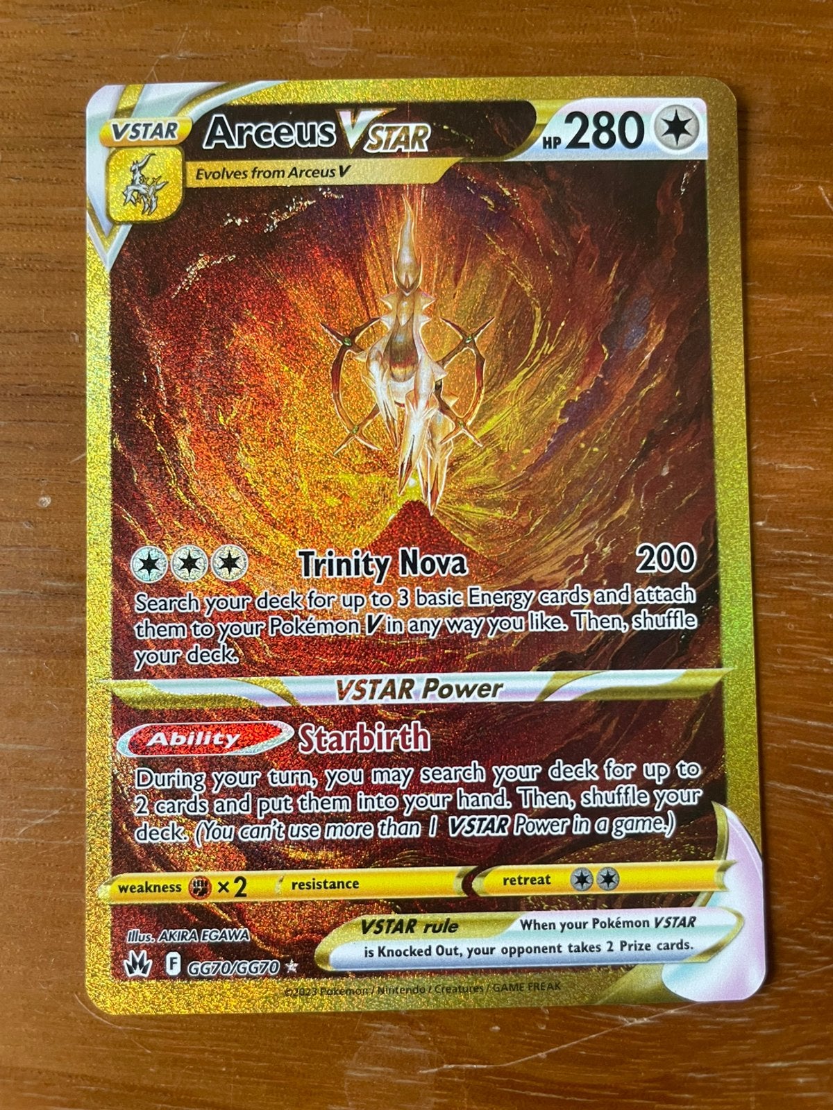 Arceus Vstar Crown Zenith pokemon kaart, Ophalen of Verzenden, Nieuw, Losse kaart, Foil