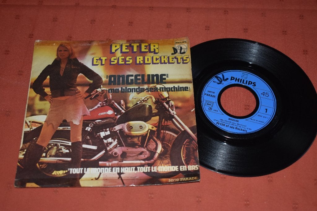 franse 45t "ANGELINE men blonde sexmachine", Cd's en Dvd's, Ophalen of Verzenden, Zo goed als nieuw, 7 inch, Pop