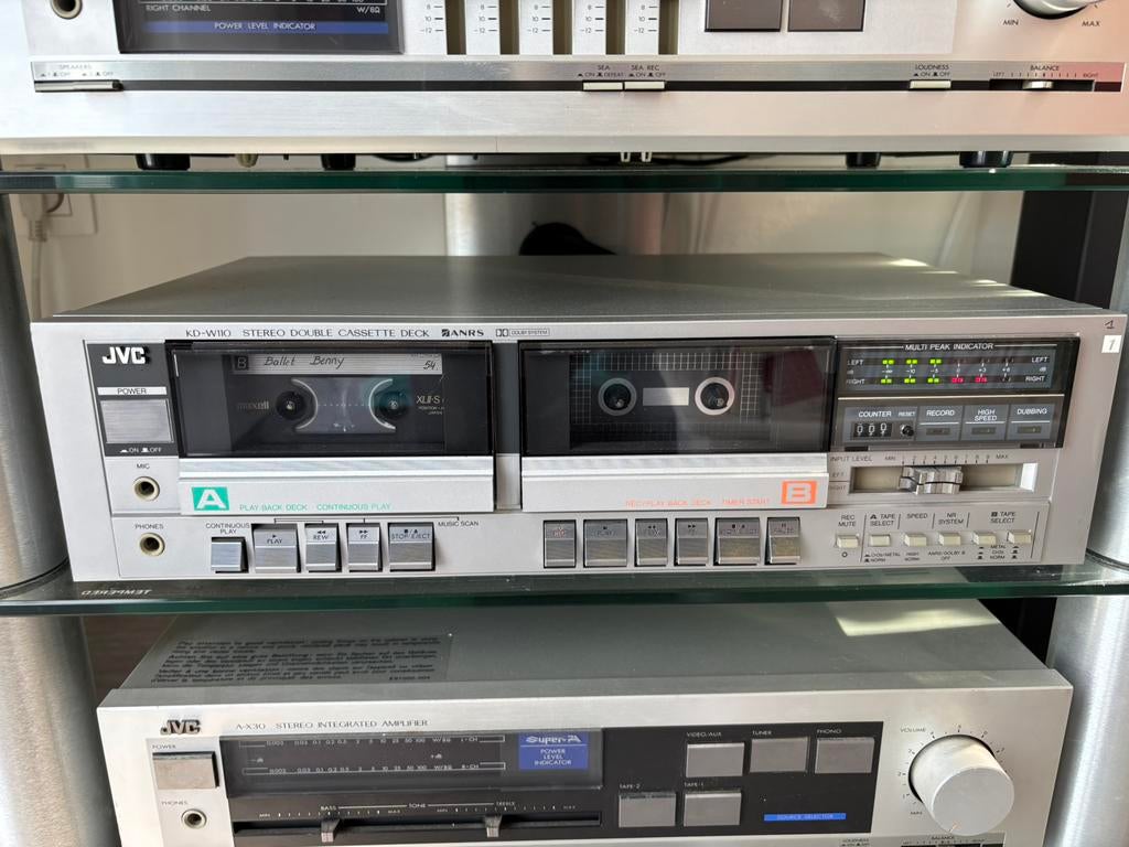 JVC tapedeck, Ophalen, Losse componenten, Zo goed als nieuw, Cassettedeck