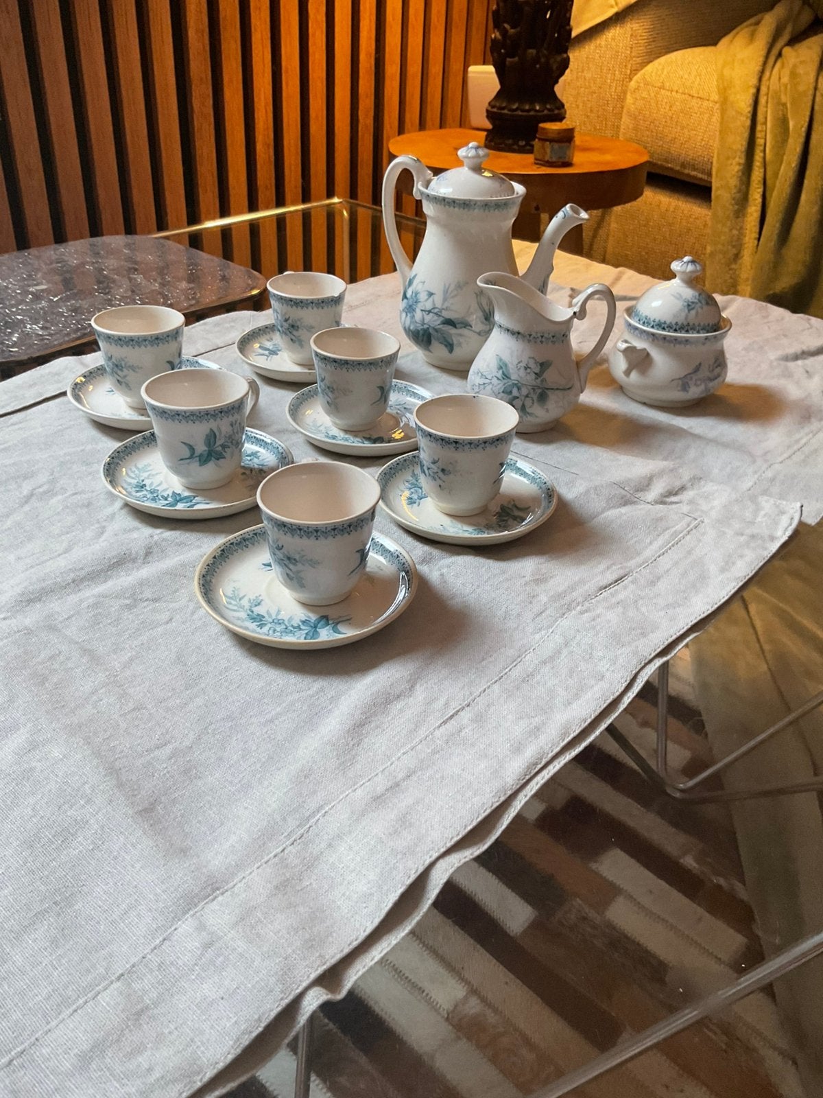 Antiek porcelijnen volledig poppenservies 19e eeuw, Antiek en Kunst, Antiek | Servies compleet, Ophalen