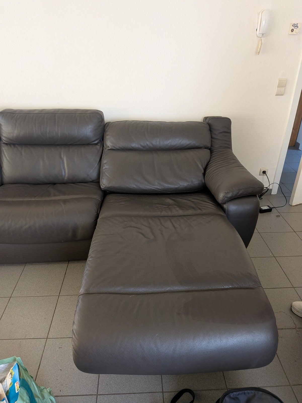 Franco Ferri electronische relaxen buffelleer nieuw 5600€, 250 tot 300 cm, Driepersoons, Leer, Ophalen of Verzenden