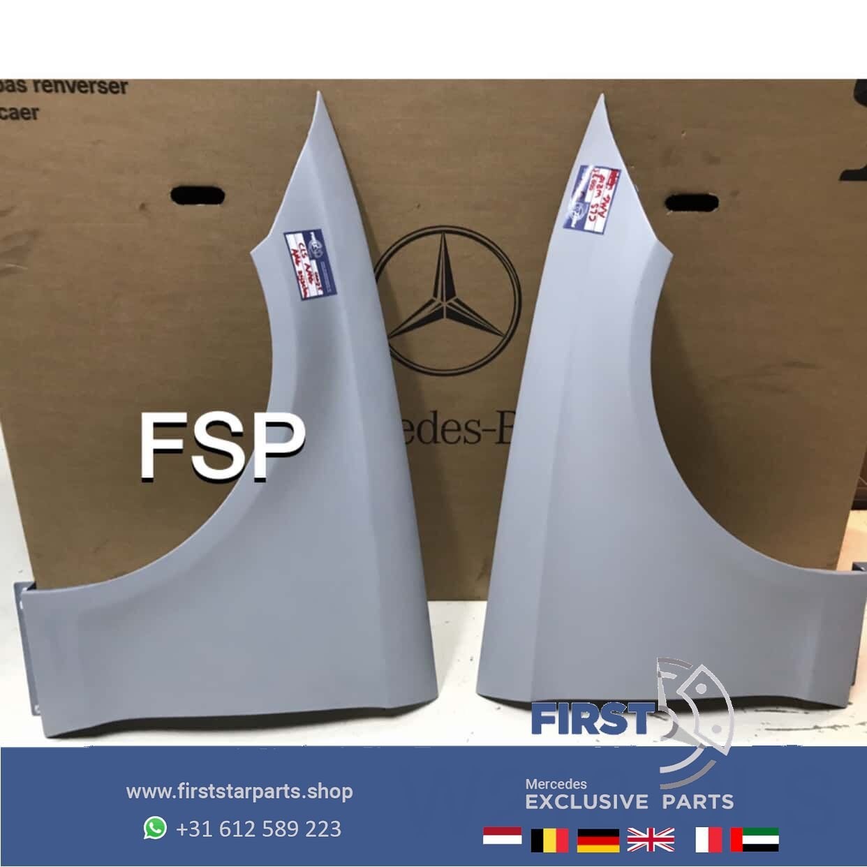 W218 C218 CLS ZIJSCHERM SET LINKS + RECHTS SCHERM Mercedes O, Auto-onderdelen, Gebruikt, -, Ophalen of Verzenden, Spatbord