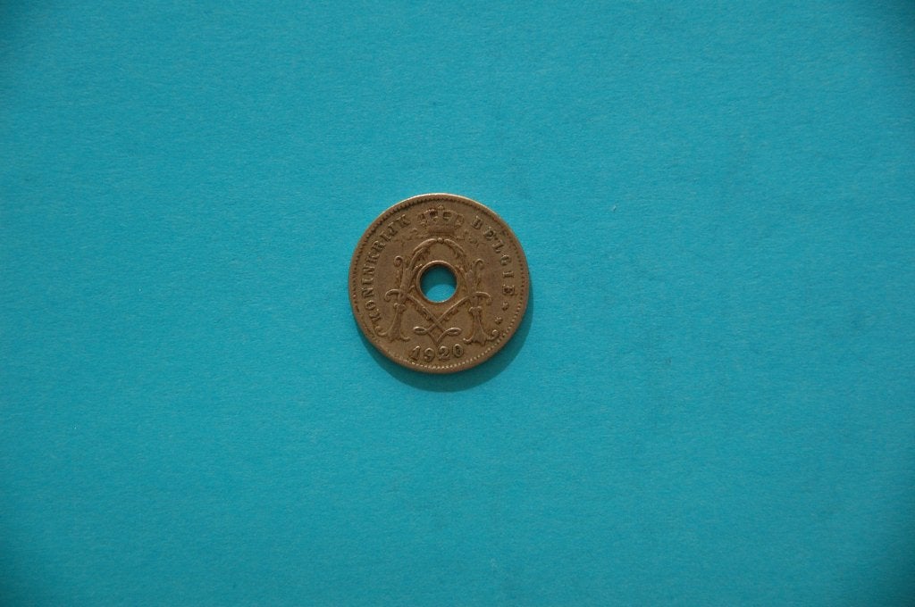 5 Centiemen 1920 , VARIANT  Dubbele 2 , zuid, Verzenden, Losse munt