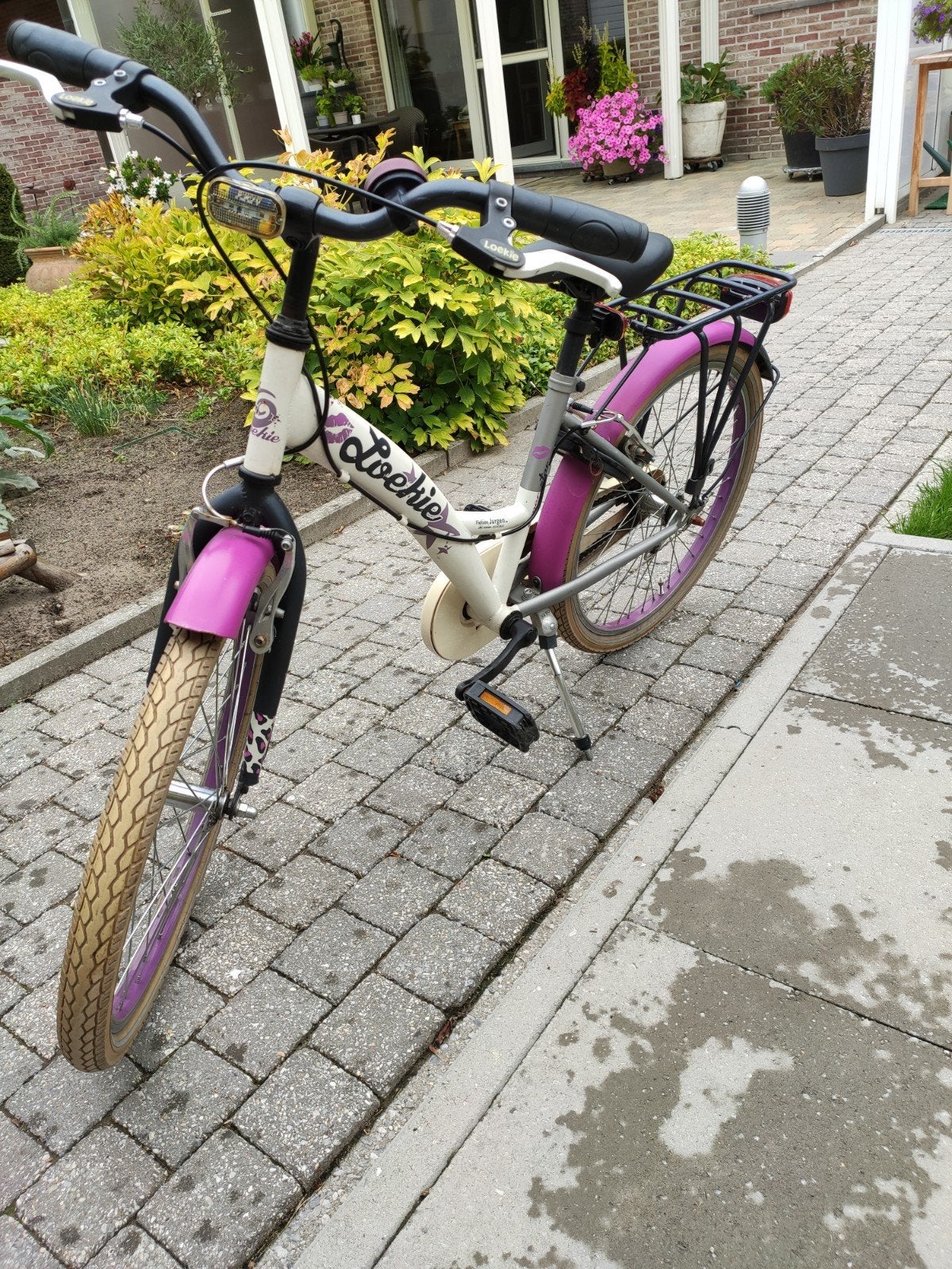 meisjesfiets maat: 22 inch, Fietsen en Brommers, Ophalen, Gebruikt, 22 inch, Handrem