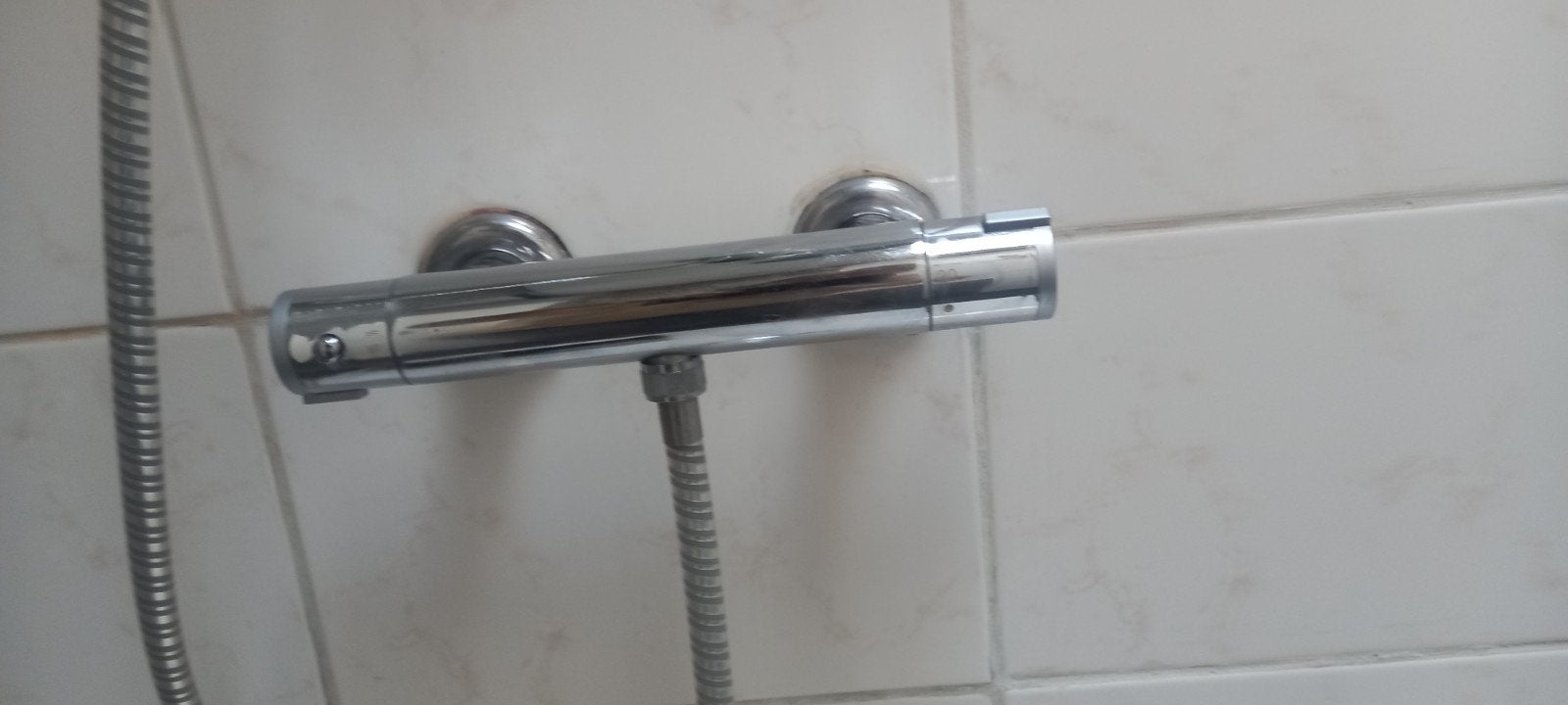 thermostatische douchekraan met regendouche, Enlèvement ou Envoi, Utilisé, Chrome, Douche