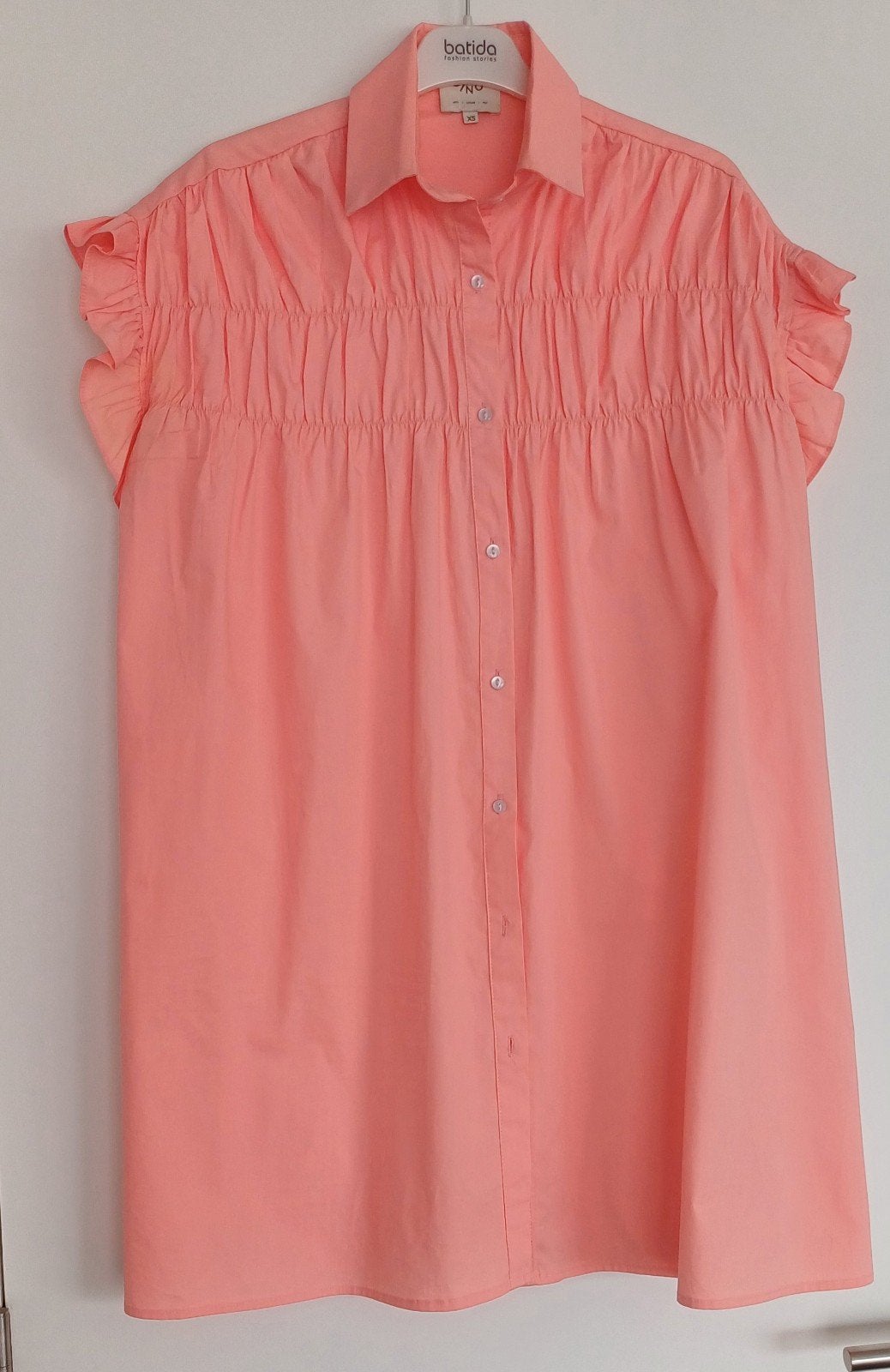 Zomers jurkje in zalmroze in maatje XS., Kleding | Dames, Jurken, Ophalen, Nieuw, Knielengte, Roze