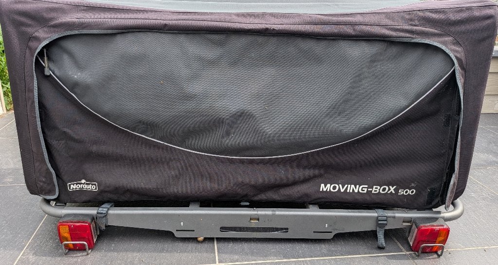 moving box 500l + moving base, Enlèvement, Utilisé