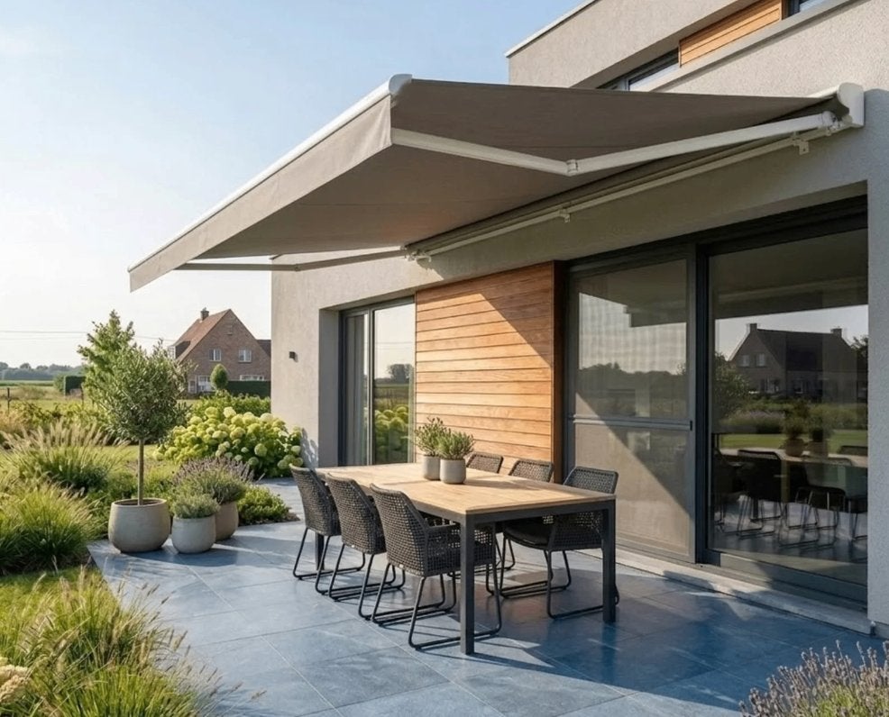 zonnescherm zonneluifel 5,00 x 3,00 m, Tuin en Terras, Ophalen, 450 cm of meer, Nieuw, 150 tot 300 cm