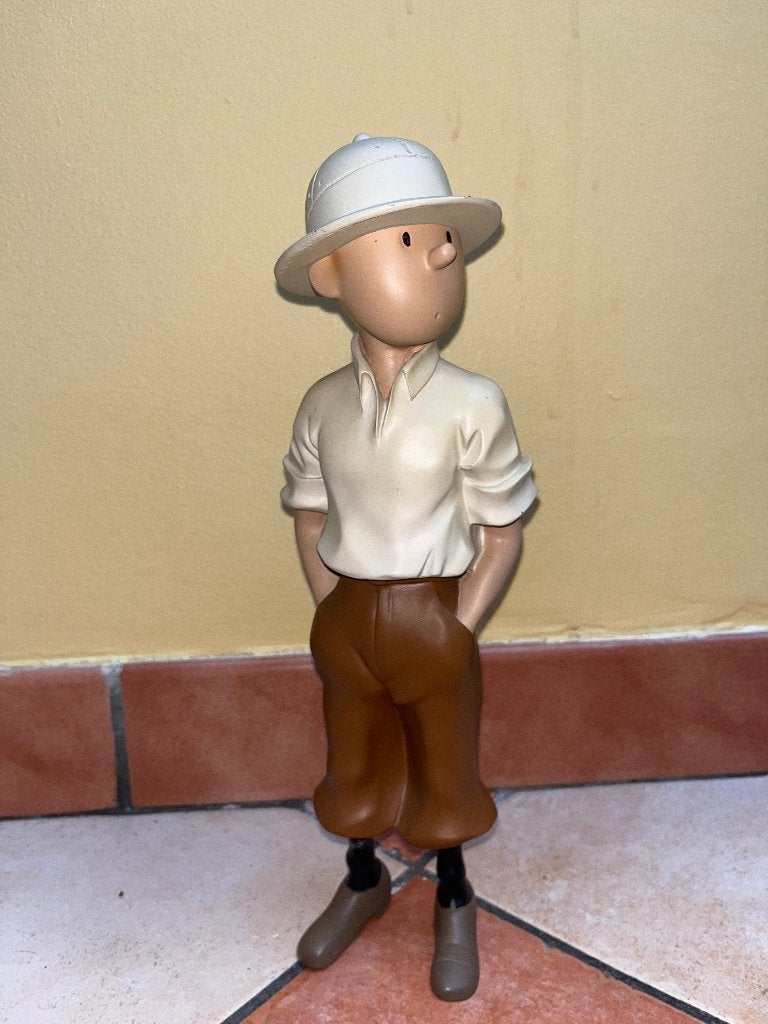 Figurine Tintin « Explorateur Congo », Verzamelen, Stripfiguren, Ophalen, Kuifje, Zo goed als nieuw, Beeldje of Figuurtje