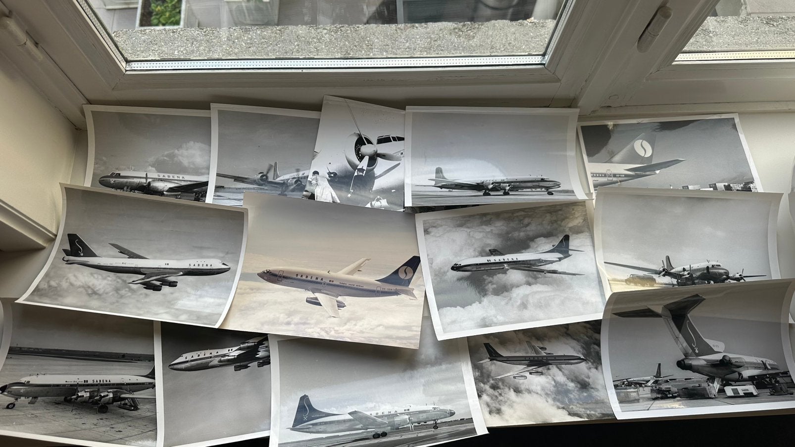 Photos d'anciens avions SABENA, Collections, Enlèvement ou Envoi