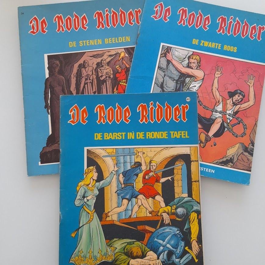 Rode Ridder strips eerste druk 34-36 en 40, Gelezen, Verzenden, Willy Vandersteen, Meerdere stripboeken