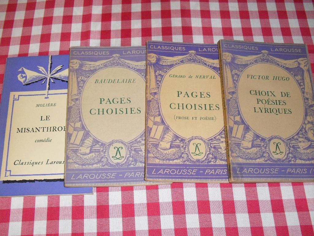4 Brochures Classiques Larousse (poésie & théâtre), Ophalen of Verzenden, Gelezen, Overige onderwerpen