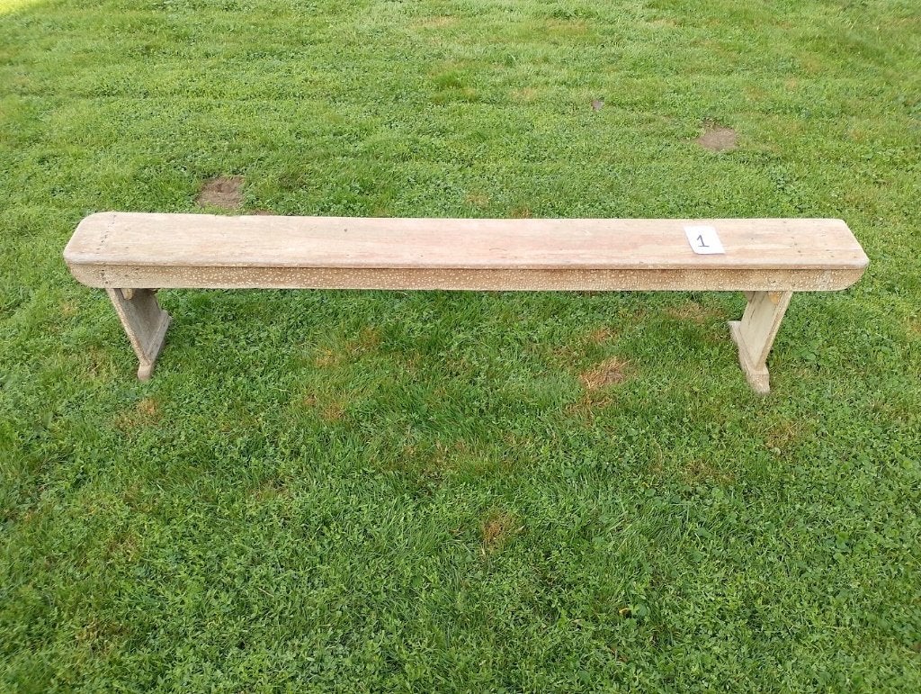 brocante kloosterzitbank, Huis en Inrichting, Ophalen, Hout, Beige, Gebruikt