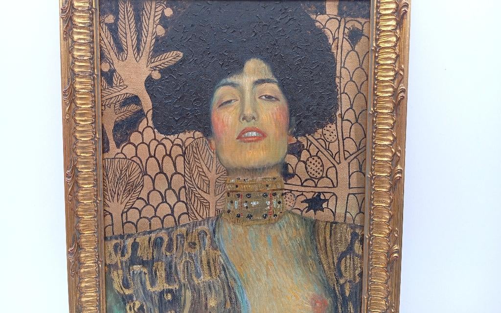 oud schilderij naar GUSTAV KLIMT, Antiek en Kunst, Kunst | Schilderijen | Klassiek, Ophalen of Verzenden