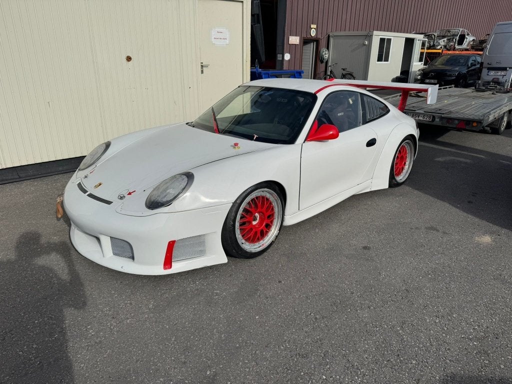 Porsche 996 GT3 uit 2000, Auto's, Achterwielaandrijving, Wit, Handgeschakeld, 2 zetels