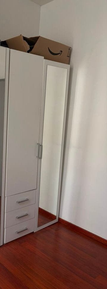 Armoire blanche avec miroir, Maison & Meubles, Enlèvement, Utilisé