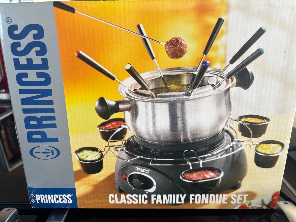 Prinses elektrische fondue set, Electroménager, Fondue, Enlèvement ou Envoi, Utilisé, Électrique, Service à fondue