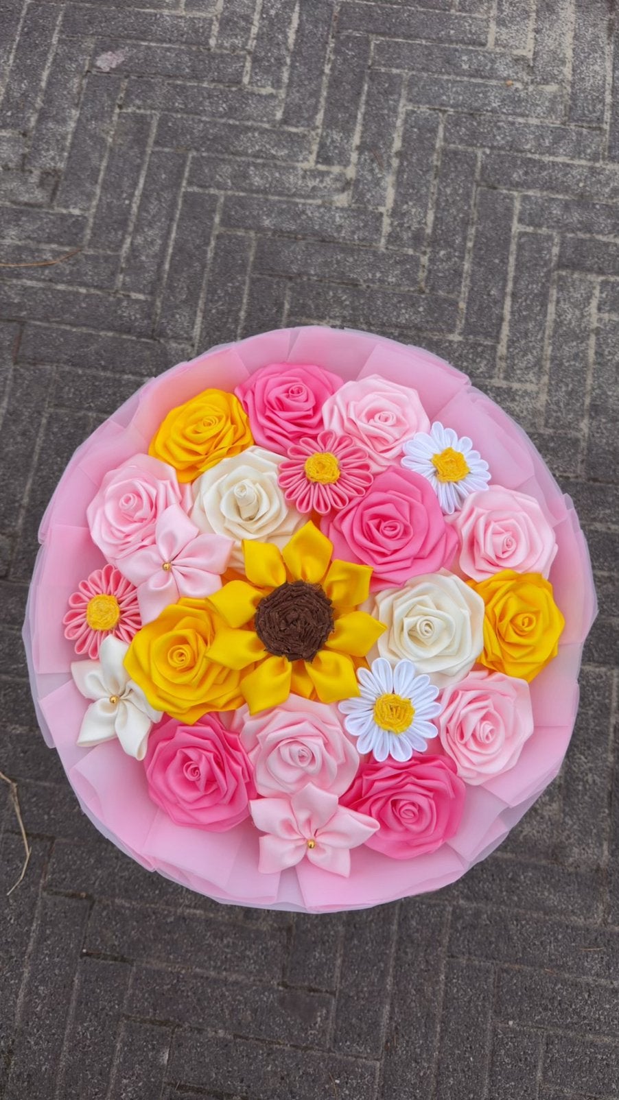 Eternal Rose bouquet, Ophalen, Zo goed als nieuw, Roze