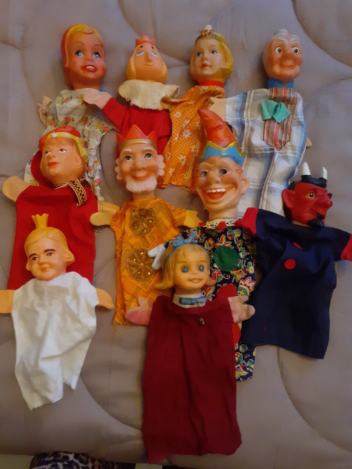Retro Handpoppen Poppenkastpoppen ( W ), Ophalen of Verzenden