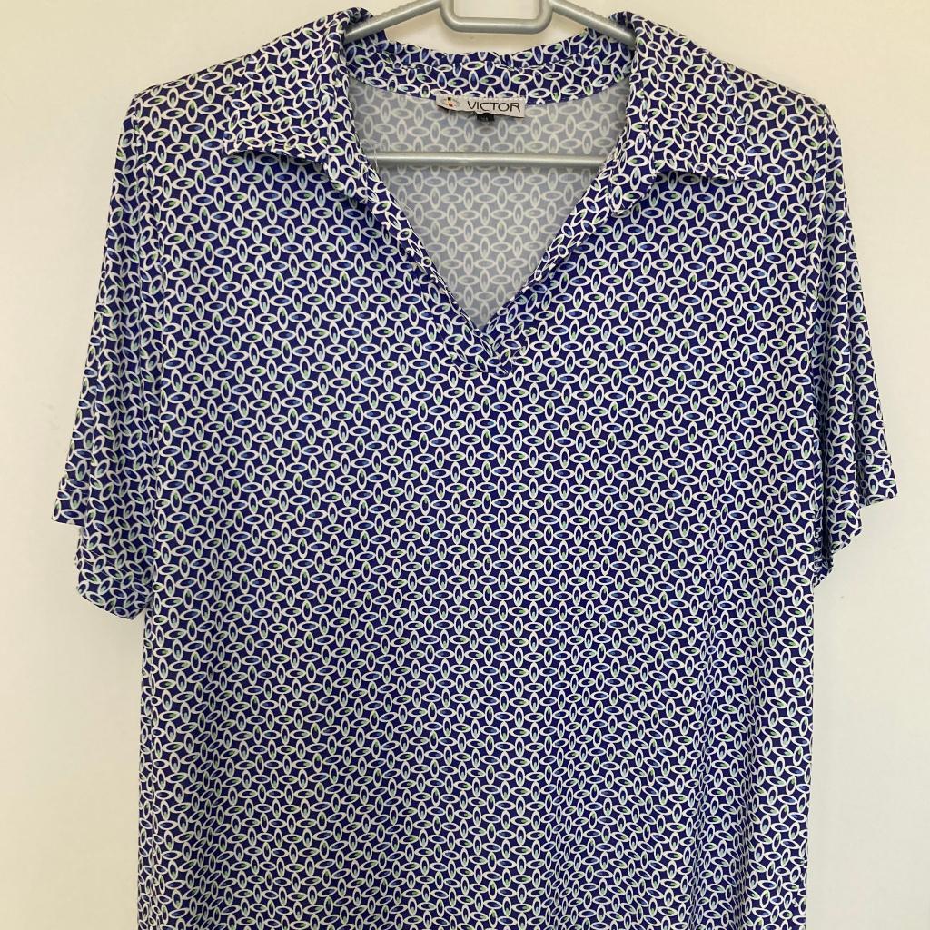 Victor - damesblouse met motief - als nieuw-maat 42/Xl, Kleding | Dames, Paars, Maat 42/44 (L), Ophalen of Verzenden, Zo goed als nieuw